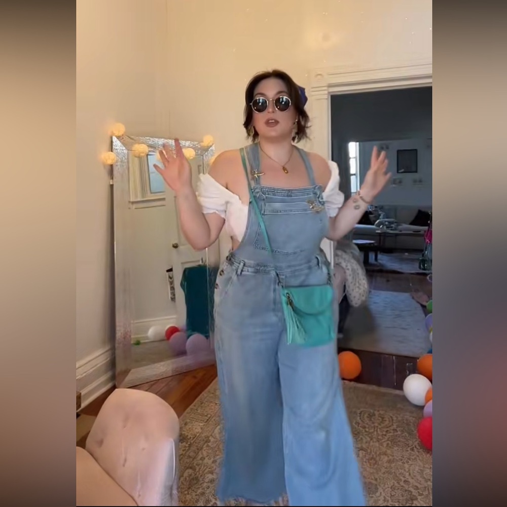 Adorable Wide Leg Knot Tie Overalls ⋆꙳•̩̩͙❅*̩̩͙‧͙